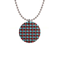 Colorful Floral Pattern 1  Button Necklace