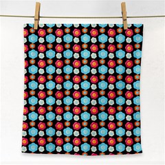 Colorful Floral Pattern Face Towel by GardenOfOphir