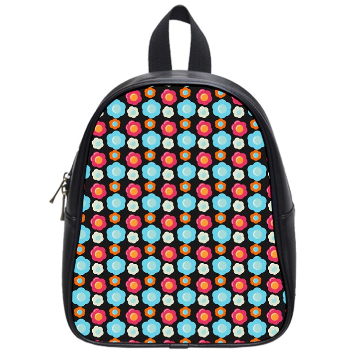 Colorful Floral Pattern School Bag (Small)