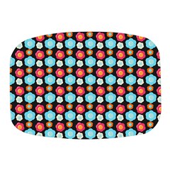 Colorful Floral Pattern Mini Square Pill Box by GardenOfOphir