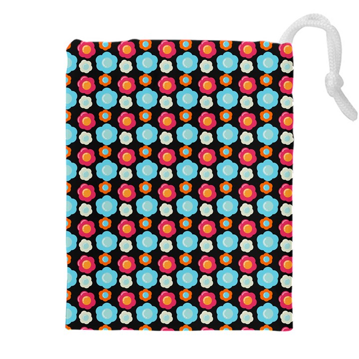 Colorful Floral Pattern Drawstring Pouch (5XL)