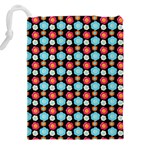 Colorful Floral Pattern Drawstring Pouch (5XL) Back