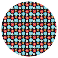 Colorful Floral Pattern Round Trivet by GardenOfOphir