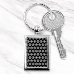 Abstract Knot Geometric Tile Pattern Key Chain (rectangle) by GardenOfOphir