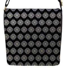 Abstract Knot Geometric Tile Pattern Flap Closure Messenger Bag (s) by GardenOfOphir