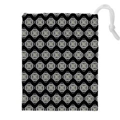 Abstract Knot Geometric Tile Pattern Drawstring Pouch (4xl) by GardenOfOphir