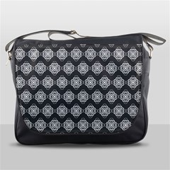 Abstract Knot Geometric Tile Pattern Messenger Bag by GardenOfOphir