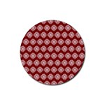 Abstract Knot Geometric Tile Pattern Rubber Round Coaster (4 pack) Front