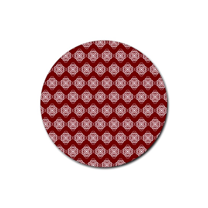 Abstract Knot Geometric Tile Pattern Rubber Round Coaster (4 pack)