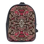 Pink Brown Liquify Repeats Iii School Bag (Large) Front