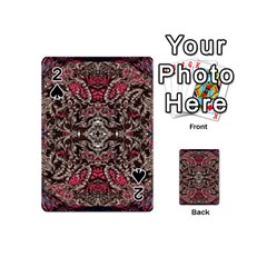 Pink Brown Liquify Repeats Iii Playing Cards 54 Designs (mini) by kaleidomarblingart