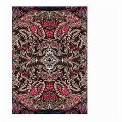 Pink Brown Liquify Repeats Iii Large Garden Flag (two Sides) by kaleidomarblingart