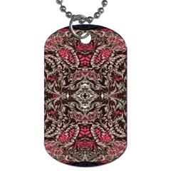 Pink Brown Liquify Repeats Iii Dog Tag (two Sides) by kaleidomarblingart