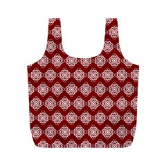 Abstract Knot Geometric Tile Pattern Full Print Recycle Bag (m) by GardenOfOphir