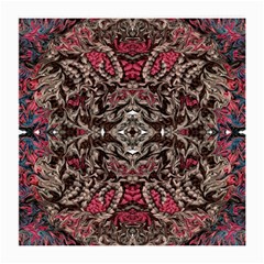 Pink Brown Liquify Repeats Iii Medium Glasses Cloth (2 Sides) by kaleidomarblingart