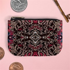 Pink Brown Liquify Repeats Iii Mini Coin Purse by kaleidomarblingart