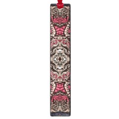 Pink Brown Liquify Repeats Iii Large Book Marks by kaleidomarblingart