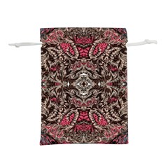 Pink Brown Liquify Repeats Iii Lightweight Drawstring Pouch (l) by kaleidomarblingart