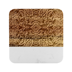 Pink Brown Liquify Repeats Iii Marble Wood Coaster (square) by kaleidomarblingart