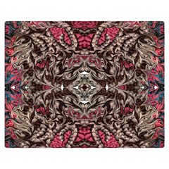 Pink Brown Liquify Repeats Iii Premium Plush Fleece Blanket (medium) by kaleidomarblingart