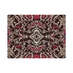 Pink Brown Liquify Repeats Iii Premium Plush Fleece Blanket (mini) by kaleidomarblingart