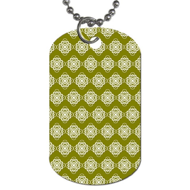 Abstract Knot Geometric Tile Pattern Dog Tag (Two Sides)