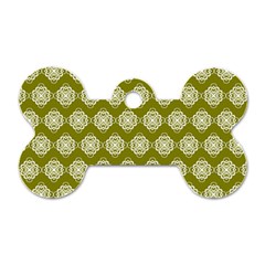 Abstract Knot Geometric Tile Pattern Dog Tag Bone (one Side) by GardenOfOphir