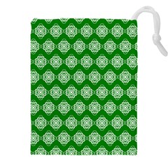 Abstract Knot Geometric Tile Pattern Drawstring Pouch (4xl) by GardenOfOphir