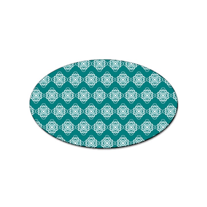 Abstract Knot Geometric Tile Pattern Sticker Oval (100 pack)