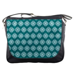 Abstract Knot Geometric Tile Pattern Messenger Bag by GardenOfOphir