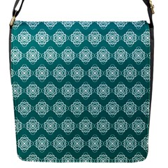 Abstract Knot Geometric Tile Pattern Flap Closure Messenger Bag (s) by GardenOfOphir