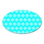 Abstract Knot Geometric Tile Pattern Oval Magnet Front