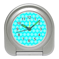 Abstract Knot Geometric Tile Pattern Travel Alarm Clock by GardenOfOphir