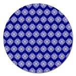 Abstract Knot Geometric Tile Pattern Magnet 5  (Round) Front