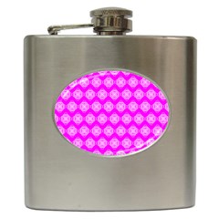 Abstract Knot Geometric Tile Pattern Hip Flask (6 Oz) by GardenOfOphir