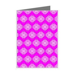 Abstract Knot Geometric Tile Pattern Mini Greeting Card by GardenOfOphir