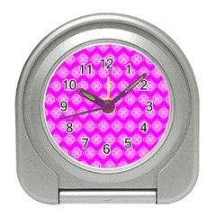 Abstract Knot Geometric Tile Pattern Travel Alarm Clock by GardenOfOphir