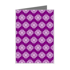 Abstract Knot Geometric Tile Pattern Mini Greeting Card