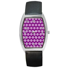 Abstract Knot Geometric Tile Pattern Barrel Style Metal Watch by GardenOfOphir