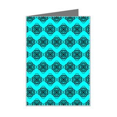 Abstract Knot Geometric Tile Pattern Mini Greeting Card