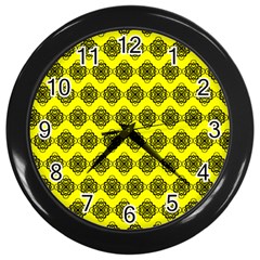 Abstract Knot Geometric Tile Pattern Wall Clock (black) by GardenOfOphir