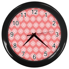 Abstract Knot Geometric Tile Pattern Wall Clock (black) by GardenOfOphir