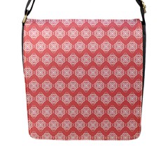 Abstract Knot Geometric Tile Pattern Flap Closure Messenger Bag (l)