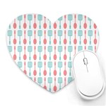 Spatula Spoon Pattern Heart Mousepad Front