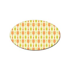 Spatula Spoon Pattern Sticker Oval (10 Pack) by GardenOfOphir