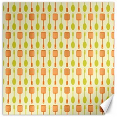 Spatula Spoon Pattern Canvas 16  X 16  by GardenOfOphir