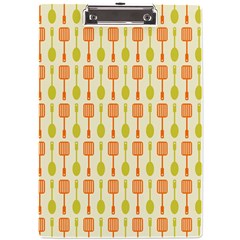 Spatula Spoon Pattern A4 Acrylic Clipboard by GardenOfOphir