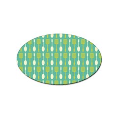 Spatula Spoon Pattern Sticker Oval (10 Pack) by GardenOfOphir