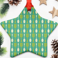 Spatula Spoon Pattern Star Ornament (two Sides)