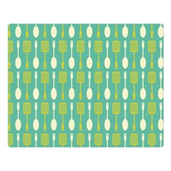 Spatula Spoon Pattern Premium Plush Fleece Blanket (large)